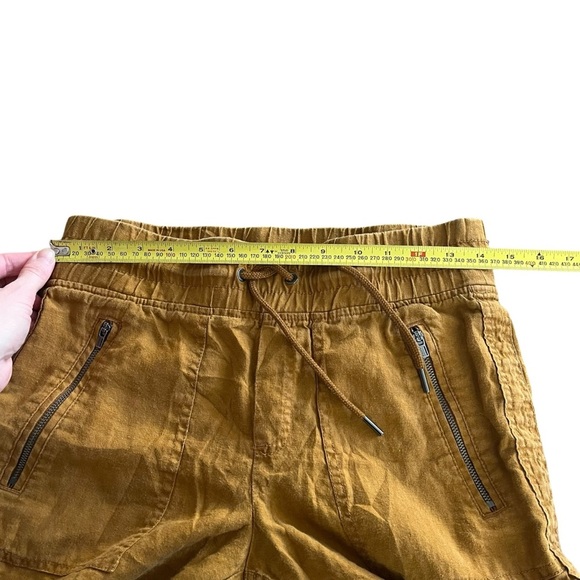 Athleta Cabo Linen Jogger Pants | Golden Mustard | Size 2P Petite linen women’s - Picture 8 of 11